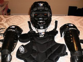   EZ Wear Youth baseball catchers gear set Black with Helmet & Gear Bag