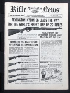 1960 REMINGTON Nylon 66 .22 Autoloading Rifle magazine Ad hunting 