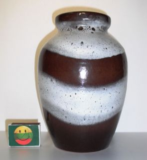 Vintage Large CARSTENS Vase 7313 20 W.Germany Ceramic White Fat Lava 