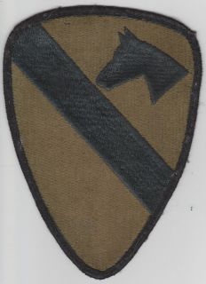 ARMY 1ST CAVALRY DIVISION PATCH SUBDUED VIETNAM AND LATER DESIGN