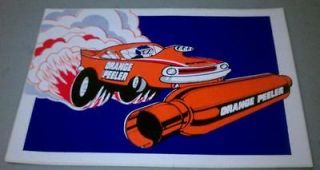 Awesome Mint Condition Vintage Orange Peeler Racing Sticker