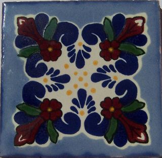 Ceramic Talavera 4x4 Handmade Mexican Tiles C200