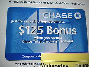 CHASE BANK $125 FREE MONEY COUPON ONLINE DELIVERY ONLY