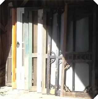 Set Of 10 Vintage Wood Doors Architectural Salvage Trim Screen 