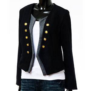 ★ XS or S New Womens Short Layered Jackets Gold 