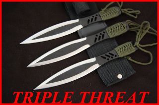   Throwing precision Knives black silver Combat double edge 5501 3