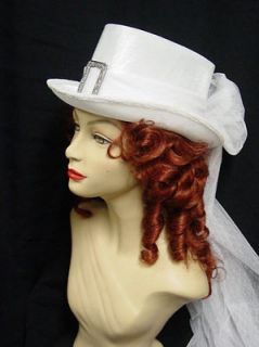 Victorian Regency Edwardian style WHITE riding dressage wedding hat