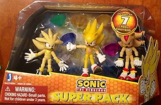 Sonic the Hedgehog Super Pack Sonic, Silver, Shadow, & 7 Chaos 