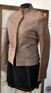 Gorgeous Chevignon Fine Suede Leather Tailored Buttoned Jacket Sz M (8 