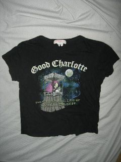 GOOD CHARLOTTE BAND Black Graphic T Shirt Jrs XL Chronicles of Life 