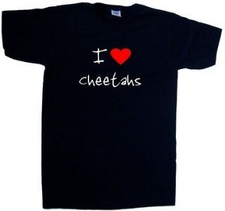 Love Heart Cheetahs V Neck T Shirt