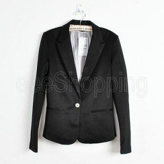 Candy 6 Color Womens One Button Lapel Casual Suits Blazer Jacket 