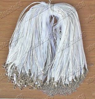 Wholesale 200pcs White Jewelry Ribbon Necklace Chains