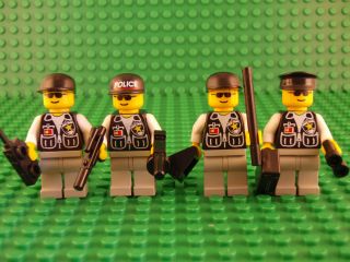 Lego Minifig Police Captain SWAT City Minifigures Lot Guns