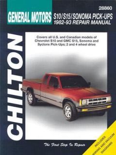 Chevrolet S10, S15, Sonoma, and Pick Ups, 1982 1993 by Chilton 
