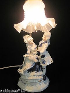 Vintage Porcelain Victorian Style Table Lamp / REDUCED