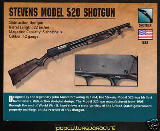STEVENS MODEL 520 SHOTGUN Gun Classic Firearms CARD