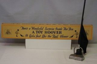 1920s DENT HARDWARE HOOVER VACUUM CLEANER TOY SWEEPER ULTRA RARE BOX 
