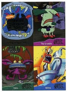 AAAHH Real Monsters Fleer Ultra 1995 4 card Uncut Promo Card