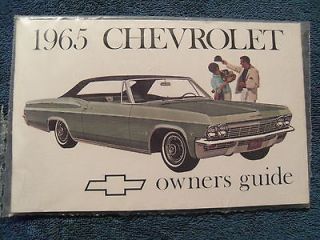 1965 65 CHEVY CHEVROLET IMPALA BELAIR BISCAYNE OWNERS MANUAL