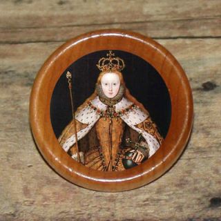 Coronation portrait Tudor QUEEN ELIZABETH I Art Tie Tack or Ring or 