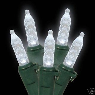50 WHITE CHRISTMAS LED LIGHTS   M5   1 inch icicle covers   white 