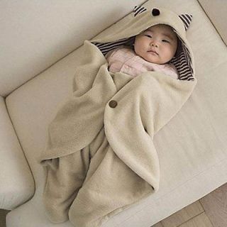   Cute Kid Infant Baby Blanket Swaddle Sleeping Bag Wrap Beige JJ