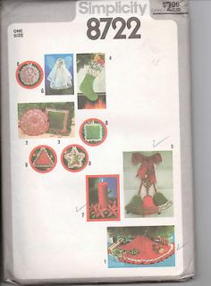   Sewing Pattern Christmas Stocking Ornament Tree Skirt Pillow More