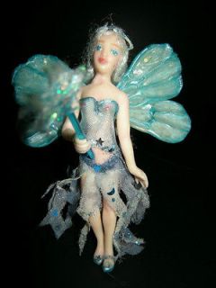 OOAK Blue Fairy Faerie with Magic Wand
