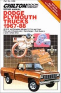 Chiltons Dodge Plymouth Trucks 1967 1988 by Chilton Automotive 