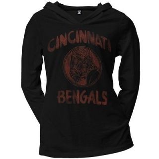 Cincinnati Bengals   Throwback Ladies Hooded Long Sleeve Shirt