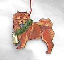 NEW* Hand Painted CHOW CHOW Xmas Ornament Orig ART