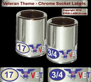 VETERANS Limited Edition Label Sets Socket Set Tags fits Craftsman 
