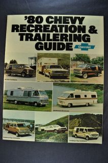 1980 Chevrolet Trailering Recreation Guide Brochure Car Pickup Motor 