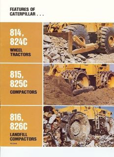 Equipment Brochure   Caterpillar   814 et al Tractors Compactors 