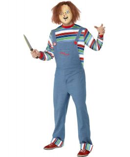 Mens Chucky Doll Childs Play Horror Film Character Fancy Dress 