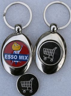   KEY RING TOKEN SILVER PLATED ESSO MAN MIX SKA MODS SCOOTERS NEW