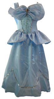   Christmas Party Dress Blue Fancy costume Princess Cinderella Play NEW