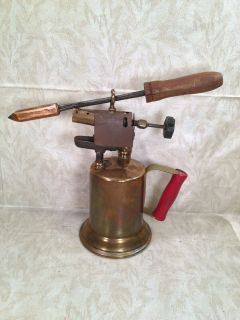 Vintage Brass Blow Torch Clayton and Lambert with Solder Wand with 