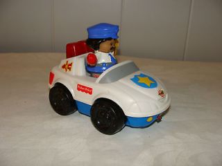 Fisher Price Little People Lights & Sounds POLICE Car w/ Figure