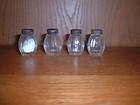 INDIVIDUAL CLEAR GLASS SALT AND PEPPER SHAKERS VINTAG