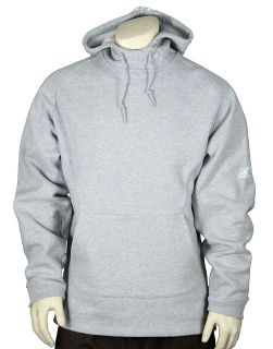 Adidas Mens Sueded Hooded Fleece Pullover, Hoodie, Gray
