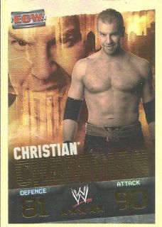 TOPPS WWE Slam Attax EVOLUTION   CHRISTIAN   Foil Champion Card