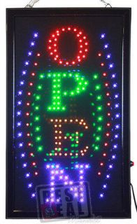 New Business Vertical LED Open Sign Neon Bright With Motion Switch 21 