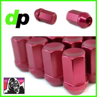   Anodized Red Aluminum Racing Wheel/Lug Nuts, Closed Acorn, Qty 24