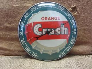 Vintage 1960 Orange Crush Thermometer Sign Antique Soda Pop Cola 
