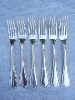 French six Ercuis silverplate dinner forks sully pattern