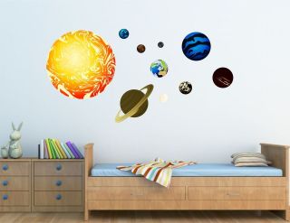 Full Colour Solar System Wall Sticker Art Vinyl, Decal, Graphic kr53