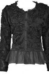Pretty Angel Clothing Ladies Rose Bolero In Black (65332)