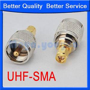 UHF PL259 male to SMA male plug RF connector adapter